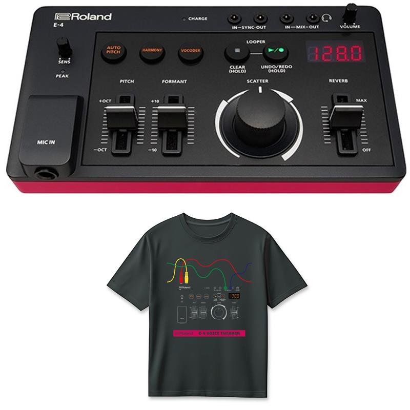 Roland (Tシャツセット)E-4 VOICE TWEAKER(AIRA Compact) & E-4 T-Shirts DesignA M (RT/E-4AM) セット ローランド レコーディング レコーディング周辺機器