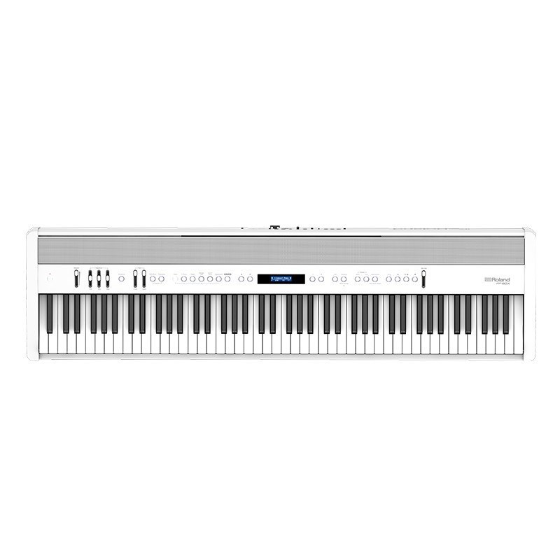 楽器種別：新品電子ピアノ/Roland 商品一覧＞＞電子ピアノ【80，000円〜155，000円】 商品一覧＞＞1998年開店 渋谷発・国内最大級DJ機器専門店です！Roland 【デジタル楽器特価祭り】FP-60X-WH（ホワイト）(※沖縄、一部離島へのお届けは送料別途お見積り)(代引き不可) 電子ピアノ・その他鍵盤楽器 電子ピアノ商品説明※こちらの商品は、弊社提携配送センター(土・日・祝日も営業)からの出荷となります。※大型商品の為、佐川急便でのご配送となります。尚、代金引換は承っておりませんので、予めご了承下さいませ。【沖縄・離島へのご配送について】本商品を沖縄及び離島へ発送の際は、送料別途お見積もりとなります。また、沖縄及び離島へ配送の場合、納期に1週間前後お時間を頂く場合がございます。ご注文前にお問い合わせ下さい。------------------------------------------------------------------------------★スピーカー内蔵のポータブル・ピアノ　FP シリーズがグレードアップいつでもどこでも自由に演奏を楽しめるポータブル・タイプのFP シリーズより、FP-90X、FP-60X、FP-30X がグレードアップして新登場。スマートなデザインはそのままに、豊かな響きのピアノ・サウンドをはじめ、最新技術を盛り込みました。ホームユースでお使いいただきやすい、ピアノを弾きたくなる機能も強化。ピアノ初心者から上級者まで、ご自宅で気軽に楽しみたい方から、どこでもアクティブに持ち出して演奏したい方まで、マルチに活躍する本格派ポータブル・ピアノです。◎豊かな響きと粒立ちのよいピアノ・サウンドにグレードアップ。ピアノを弾きたい気持ちに応える機能も充実。◎FP-90X ： ピュアアコースティック・ピアノ・テクノロジーによる音源、アンビエンスを新搭載。よりひろがりのあるピアノ・サウンドを実現。◎FP-60X ： 空間の響きを楽しめるアンビエンスを追加。マイク・インプット端子を装備し、パネルのスライダーで操作可能に。　◎FP-30X ：Bluetooth オーディオに対応。最大同時発音数256 音で余裕のある演奏が可能に。アウトプット端子は標準タイプ（L/Mono、R） を装備。■FP-X シリーズ主な新機能◎FP-90X：・ピュアアコースティック・ピアノ音源・ピュアアコースティック・アンビエンス・本体背面開口追加。広がりのある音に。◎FP-60X：・空間の響きを再現するアンビエンス・マイク・インプット端子装備（パネルの スライダーにて操作）◎FP-30X：・Bluetooth オーディオ機能・アウトプット（L/Mono、R）端子：標準タイプ・譜面立て：角度を改良、底面に滑り止めを装備●空間の響きを味わう高品質なピアノ・サウンド持ち運び可能なスタイリッシュなボディに表現力豊かなピアノ音と鍵盤を搭載したFP シリーズが一新。コンパクトな本体はそのままに、スピーカーからのサウンドを調整することで、より粒立ちの良い、広がりのあるピアノ・サウンドを実現しました。FP-90X はピュアアコースティック・ピアノ音源／アンビエンスを採用。美しく表現力の高いピアノ・サウンドと、演奏する空間の音響特性をモデリングで再現した極上の響きをお楽しみいただけます。本体背面に開口を追加したことで、より一層広がりのあるサウンドを可能にしています。FP-60X は空間の響きを楽しめるアンビエンスを新たに搭載。臨場感のある演奏を可能にしています。FP-30X は音とタッチのバランスを見直しより華やかで粒立ちの良いサウンドに。最大同時発音数256 音も相まって、余裕のある演奏を実現します。●ピアノを弾きたい気持ちに応える新機能ピアノとスマートフォンやタブレットを無線接続できるBluetooth オーディオ/MIDI 機能をFP-X シリーズ全モデルに搭載。オリジナル無料アプリ「Piano Every Day」にも対応し、日々の練習を記録したり、内蔵曲を譜面表示したり、楽しさも広がります。さらにFP-90X/60X には、外部から入力されるオーディオの曲のテンポに合わせてクリック音を鳴らすことができる新機能「オート・テンポ」を搭載。Bluetooth オーディオ機能を活用すれば、お好みの曲や動画の音声を再生して、クリック音を聞きながら一緒に演奏することも可能です。また、内蔵曲（デモ曲）には、すぐに弾いて楽しめるピアノ・アレンジの2 曲を新規収録。独学でも演奏にチャレンジしやすい曲で、弾きたい気持ちに応えます。また動画投稿で人気のピアニスト まらしぃ氏のオリジナル演奏も新たに追加しています。■FP-60X主な仕様〇ディスプレイ：グラフィックLCD 132 × 32 ドット〇コントロール：Volume スライダー、Equalizer スライダー（Low ／ Mid ／ High）、Part スライダー（Lower ／ Upper）、Mic Vol. スライダー、Speaker スイッチ、MicGain つまみ〇接続端子：DC In 端子、Pedal（Damper/R、Sostenuto/C ※ 1、Soft/L ※ 1）端子：TRS 標準タイプ、Input Stereo 端子：ステレオ・ミニ・タイプ、Output（L/Mono、R）端子：標準タイプ、Mic Input 端子：標準タイプ、USB Computer 端子：USB B タイプ、USB Memory 端子：USB A タイプ、Phones 端子× 2：ステレオ・ミニ・タイプ、ステレオ標準タイプ　※ 1：機能割り当て可能〇電源：AC アダプター〇消費電力：25W（付属AC アダプター使用時）、※ボリュームを中央にしてピアノ演奏したときの消費電力の目安：5W、電源投入後、音を鳴らしていない状態の消費電力：4W〇外形寸法：・譜面立てをはずしたとき：1，291（幅）× 344（奥行）× 126（高さ）mm・別売り専用スタンドKSC-72 使用、譜面立て含む：1，291（幅）× 382（奥行）× 939（高さ）mm〇質量：19.3 kg（譜面立て含む）、33.0 kg（別売り専用スタンドKSC-72 およびペダル・ボードKPD-90 使用、譜面立て含む）〇付属品取扱説明書、「安全上のご注意」チラシ、AC アダプター、電源コード、譜面立て、ダンパー・ペダル（DP-10、連続検出対応）、保証書イケベカテゴリ_キーボード_電子ピアノ_Roland_新品 JAN:4957054516628 登録日:2021/01/09 電子ピアノ デジタルピアノ ピアノ ローランド ろーらんど