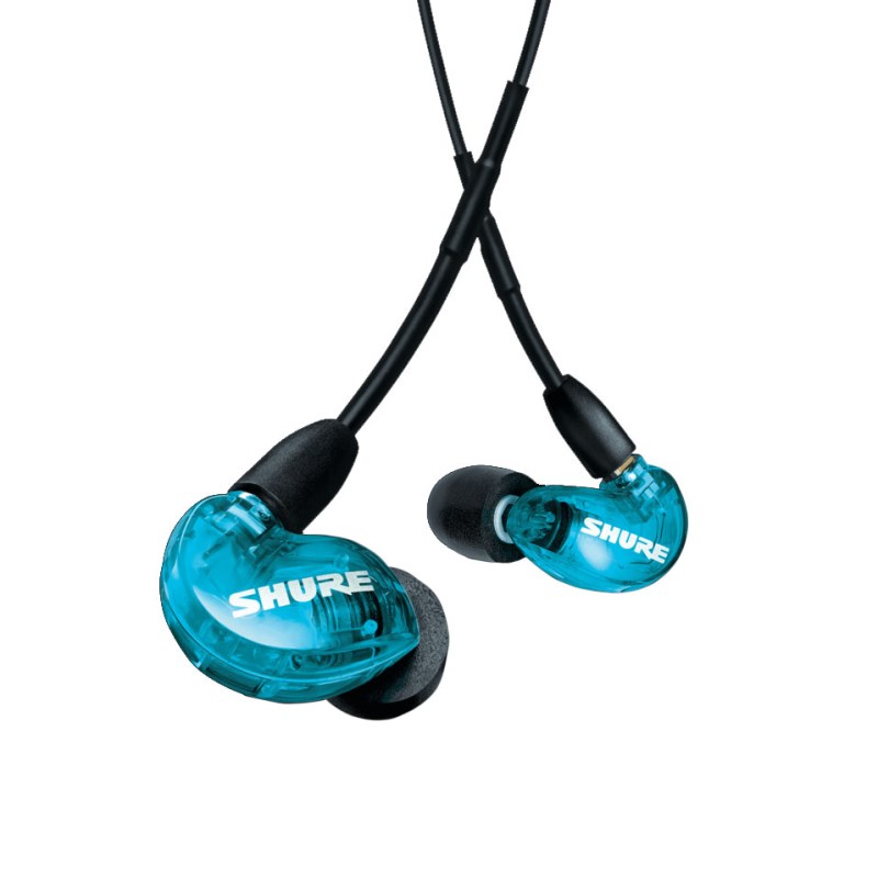 SHURE イヤホン あす楽 SHURE SE215 Special Edition(SE215SPE-A トランス・ルーセント・ブルー)(国内正規品・2年間保証) レコーディング ヘッドフォン・イヤフォン