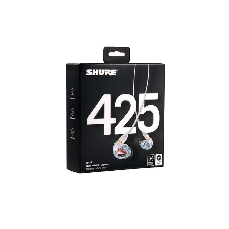 あす楽 SHURE SE425-CL-A (クリアー)(国内正規品・2年間保証) レコーディング ヘッドフォン・イヤフォン