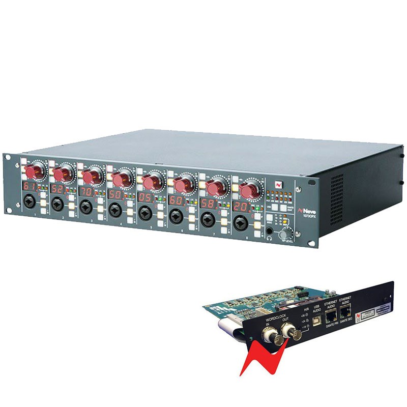 AMS Neve 1073OPX Octal Mic Preamp unit & Dante/USB digital option card bundle レコーディング アウトボード