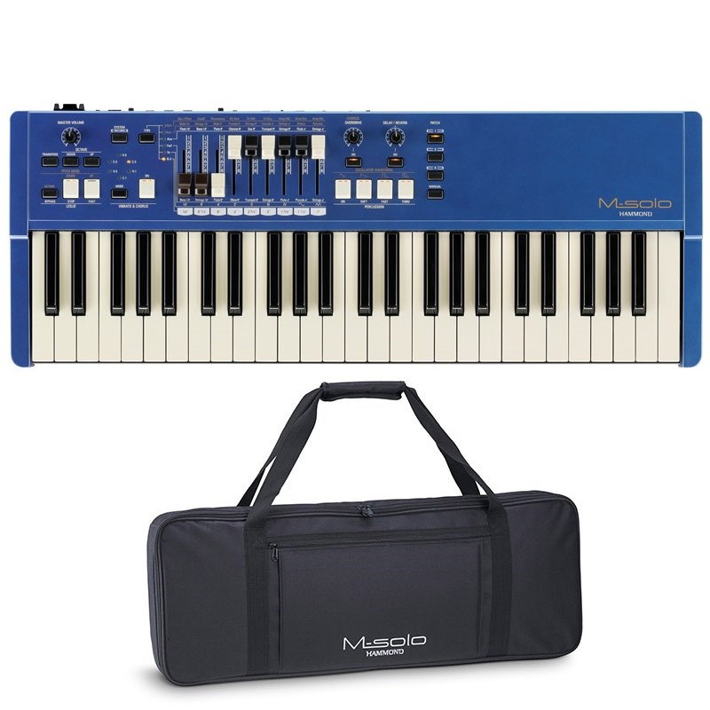 HAMMOND M-solo BLE [リミテッドカラー：ブルー] (49鍵盤・ハモンドドローバーオルガン) +専用ソフトケースセット【予約商品・2024年6月発売予定】 シンセサイザー・電子楽器 ステージピアノ・オルガン