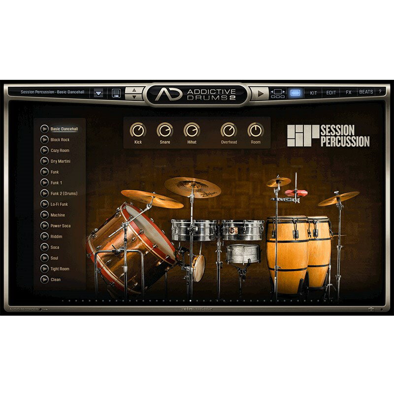 xlnaudio ADpak Session Percussion (代引不可)(オンライン納品) DTM ソフトウェア音源