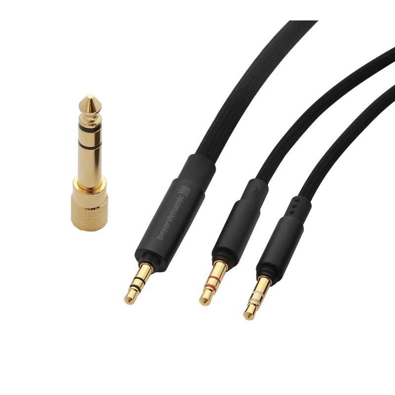 beyerdynamic Audiophile cable， 1.4 m (black)， textile (ベイヤーダイナミック)(リケーブル) レコーディング ヘッドフォン・イヤフ..