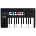 楽器種別：新品MIDIコントローラー/NOVATION 商品一覧＞＞MIDIコントローラー【15，000円〜30，000円】 商品一覧＞＞1998年開店 渋谷発・国内最大級DJ機器専門店です！NOVATION Launchkey 25 MK3 DTM MIDI関連機器商品説明Novation はAbleton Live でのトラック作成をさらに充実させる為、フルサイズのコントローラーキーボードシリーズであるLaunchkey を新たな機能を備えたモダンなキーボードとして進化させました。 Launchkey [MK3] は、あらゆるクリエーターの創作意欲に応えられるように設計されており、音楽の作成と再生に必要なすべてを提供します。これまで以上に直感的で完全に統合された音楽作成機能、表現力豊かなパッドと鍵盤を備え、スタンドアローンでも使用可能。またAbleton Live とのより深い親和性を実現しています。 さらに37 鍵盤モデルを新たにラインナップに加え、クリエイターによって異なる適したサイズを柔軟に選択して頂けるようになりました。・新たにコード、アルペジエーター、スケールモードを搭載し作曲をサポート。・ベロシティーに対応した新搭載のパッドは質感、打感共に改良され。プレイアビリティーに優れます。・これまで以上に充実したAbletonLive コントロール・ファンクションボタン機能を搭載。・Logic とReason での高精度なコントロールにも対応し、Protools，Cubase，StudioOne にはHUI を介したコントロールが可能。・視認性の向上した表示ディスプレイ・新たにMIDI Out を備えスタンドアローンでの使用にも対応。 ※USB-AC アダプターを使用（別売り）・LaunchPad 新モデルと同様に[NovationComponents] を使用したカスタマイズ性も飛躍的に向上。・豊富なプラグインソフトウェアをバンドル。LAUNCHKEY25 MK3H x W x D : 258 x 463 x 77 / 1.81kgLAUNCHKEY37 MK3H x W x D : 258 x 555 x 77 / 2.18kgLAUNCHKEY49 MK3H x W x D : 258 x 789 x 77 / 3.03kgLAUNCHKEY61 MK3H x W x D : 258 x 952 x 77 / 3.40kgイケベカテゴリ_DTM_MIDIコントローラー_NOVATION_新品 JAN:0815301001232 登録日:2020/07/11 MIDIコントローラー