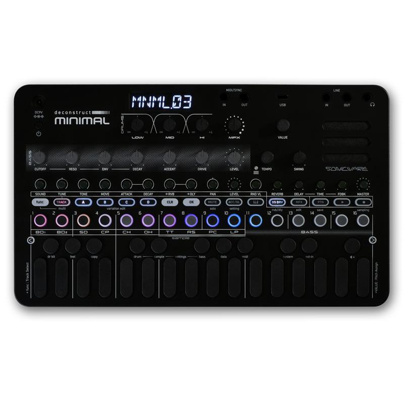 Internal Sound Source - SONICWARE (予約商品・7月以降入荷予定)deconstruct MINIMAL (初回限定・特別価格) (電源アダプター無し) Hypnotic Groove Machine (ソニックウェア) シンセサイザー・電子楽器 リズムマシン・サンプラー