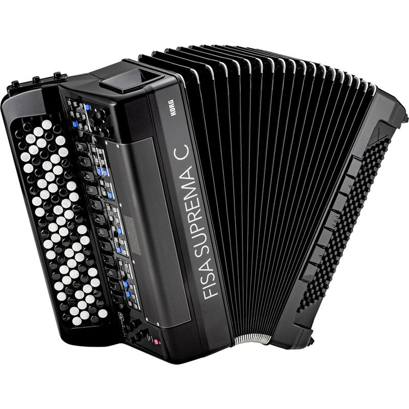 KORG FISA SUPREMA C BUTTON MATTE BLACK ボタン式 電子アコーディオン (FSUP-B MBK) 中型 92ボタン 120ベース AERO DIGITAL INSTRUMENT コルグ フィサ スプレマ クロマチック 電子ピアノ・その他鍵盤楽器 アコーディオン