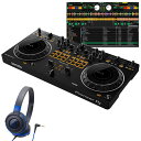 あす楽 Pioneer DJ DDJ-REV1 + ATH-S100BBL ヘッドホンセット 【無償ダウンロード版Serato DJ Lite対応】 DJ機器 DJコントローラー