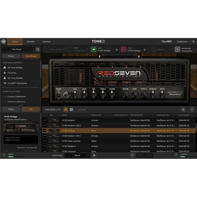 IK Multimedia 【アイケーマルチメディアニューイヤーセール！】TONEX RedSeven Hybrid100 Signature C..