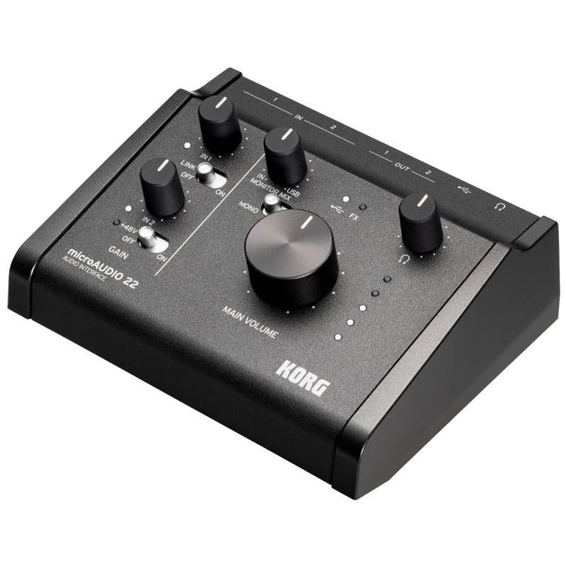 翌日配達 KORG microAUDIO 22 AUDIO INTERFACE (オーディオインターフェイス)(コルグ)(24bit/192kHz)(Stereo Link機能) DTM オーディオインターフェイス