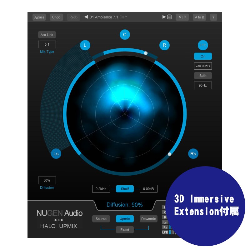 Nugen Audio Halo Upmix with 3D Immersive Extension(IC[i)(s) DTM vOC\tg