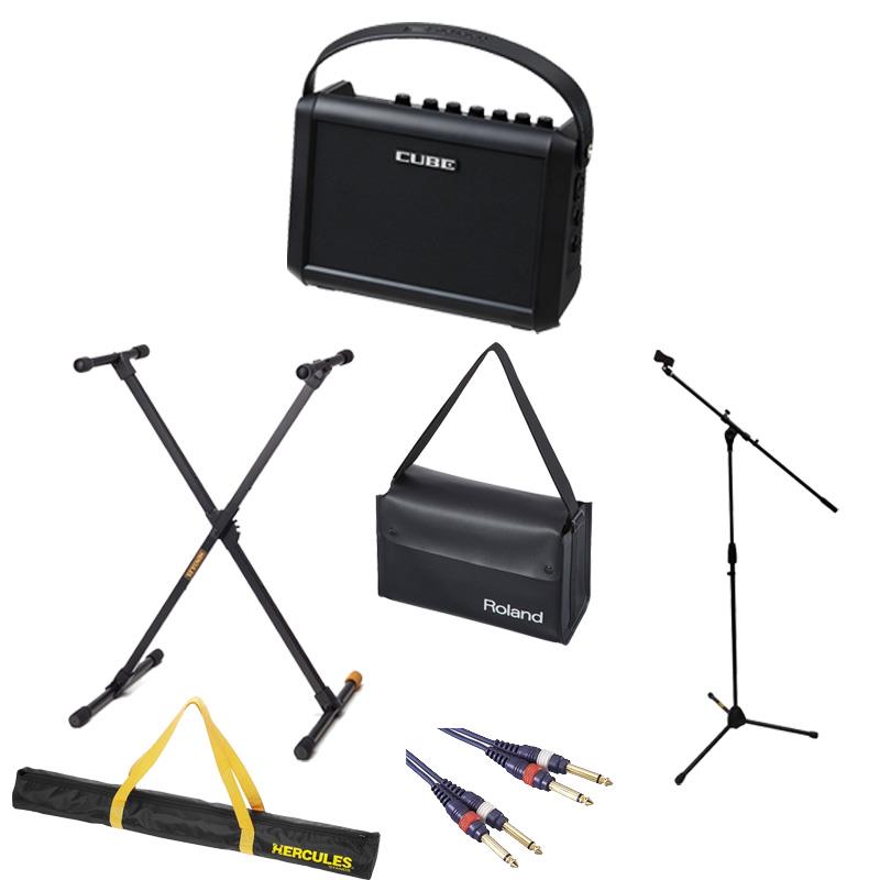 Roland 【バッテリー駆動可能】キーボードプレイヤー向け　小型アンプ・ミニポータブルセット シンセサイザー・電子楽器 シンセ・キーボードアクセサリ