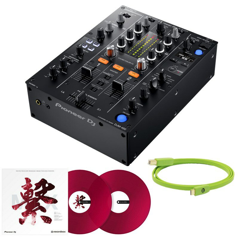 あす楽 Pioneer DJ DJM-450 + コントロールヴァイナルRB-VD2-CR + 高品質USBケーブルSET DJ機器 DJミキサー