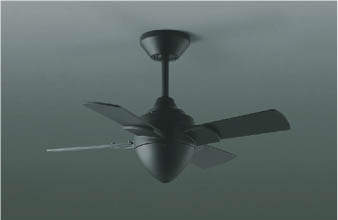 コイズミ照明 KOIZUMI シーリングファン T-シリーズ AEE695079 黒色塗装 リモコンで操作できる5枚羽根の灯具なしタイプ 吊り下げパイプ：15cm・幅-φ700mm ※リモコン付 条件により傾斜天井可能