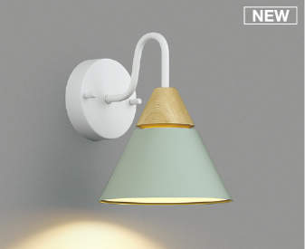 照明 おしゃれ かわいいコイズミ照明 KOIZUMI ブラケットライト AB52220 電球色 ペールグリーンマット塗装仕上 北欧デザイン 白熱球60W相当 LED一体型 明るくきめの細かいメープルの木飾りと 淡い色味の組み合わせ