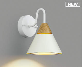 照明 おしゃれ かわいいコイズミ照明 KOIZUMI ブラケットライト AB52221 電球色 マットファインホワイト塗装 北欧デザイン 白熱球60W相当 LED一体型 木の素材感を活かした仕上げと レッドオークの自然な木目