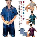 パジャマ 接触冷感 夏用 上下セット 男性用 春夏 夏用 ナイトウエア 涼しい 半袖 短ズボン 短パン 前開き 夫 メンズ 父 大きいサイズ ルームウエア ポケット付き 寝間着 寝巻