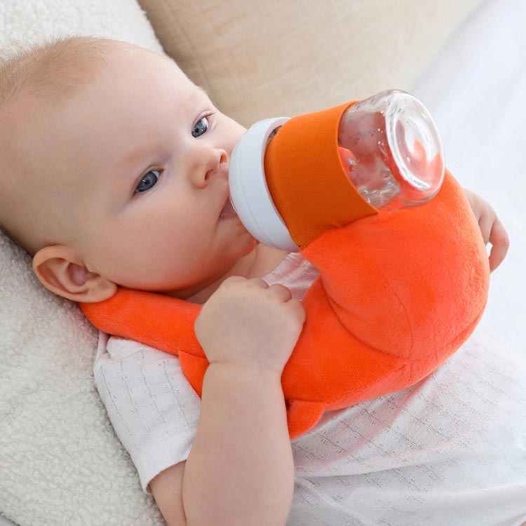 赤ちゃん 授乳用 クッション セルフミルク 哺乳瓶ホルダー セルフミルクッション ...