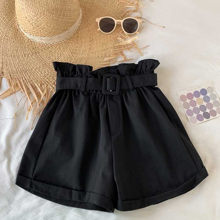 キッズ 女の子 ショートパンツ 半ズボン 子供服 フリル ショーパン ジュニア 無地 ...