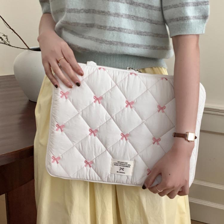 パソコンケース レディース ショルダー キルティング 手提げ 13インチ 14インチ PCバッグ 保護ケース 耐衝撃 お洒落 可愛い ノートパソコン タブレット ノートPCケース 通勤 ビジネス Macbook Air/Pro プレゼント 送料無料