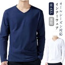 Tシャツ 肌着 インナー アンダーシャツ 綿 あったか 防寒 メンズ 長袖 長袖V首 インナーシャツ インナーシャツ 長袖Vネック 防菌 防臭トップス 冬物 冬 暖 保温 速乾 スポーツ 下着 肌着(4)