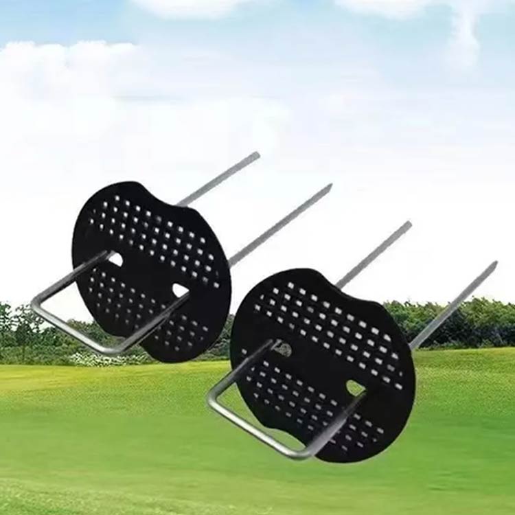 100本セット 防草シート 固定ピン Uピン杭 防錆 耐久性 黒丸付 除草シート 固定用 ...