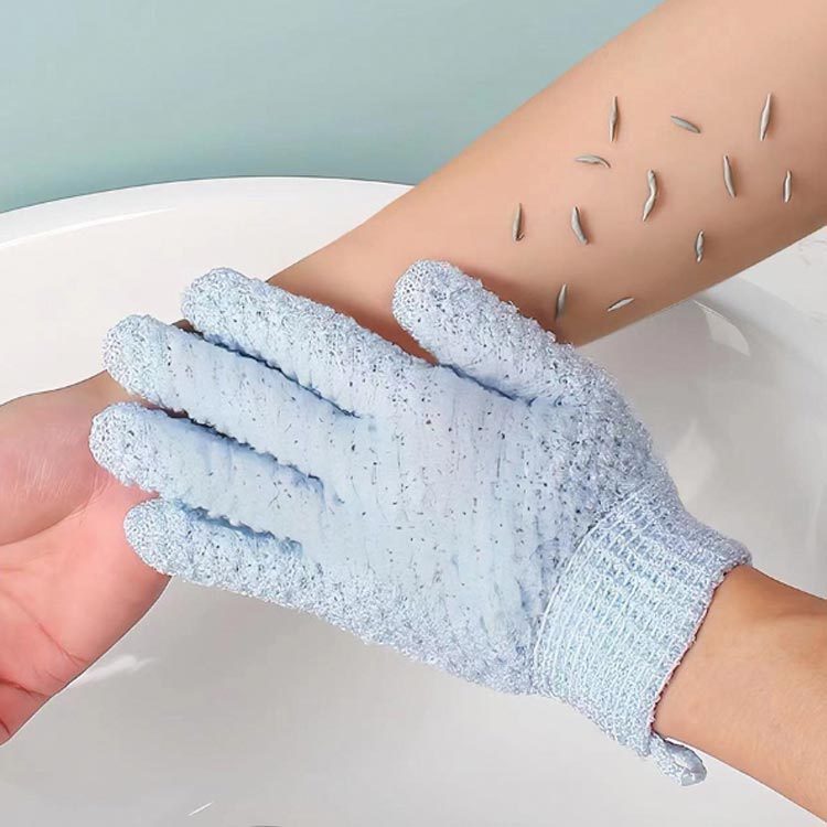 お風呂手袋 6枚セット 泡立ち 角質除去 浴用手袋 五本指 お風呂用 体洗う シャワー バス用品 グローブ 垢すり手袋 体洗い ボディウォッシュ 介護用品 両面用 入浴用品 家庭用 ミトン 繰り返し使用可能 男女兼用 送料無料