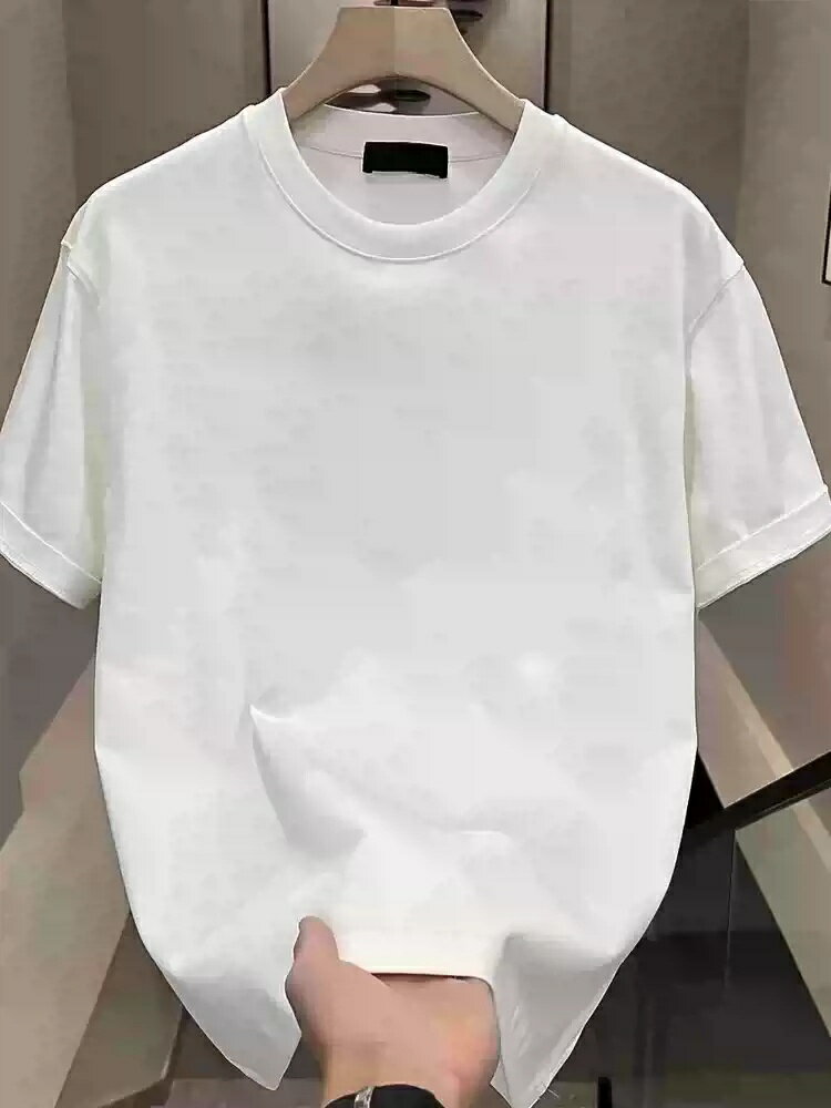 倉石一樹 純色 半袖 Tシャツ メンズ 2026新商品 夏季 サマー カジュアル トレンド ハンサム シンプル クルーネック トップス 吸汗 高品質 綿
