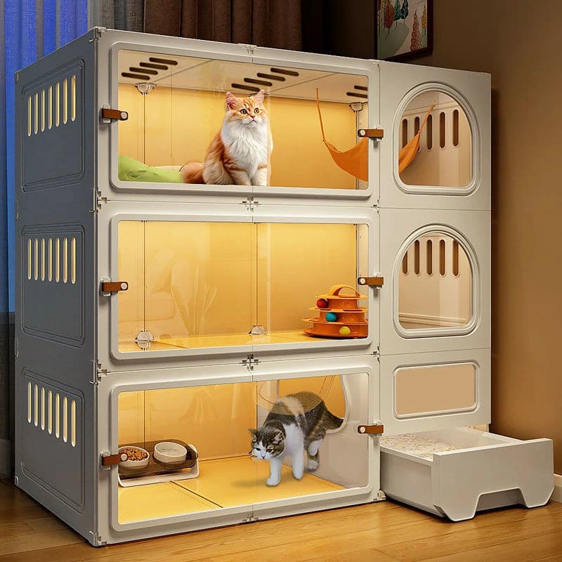 【SS期間P5倍UP！】ペットハウス 別荘 猫別荘 犬別荘 トイレ付き 引き出し式 一体 室内 超大 自由空間 家庭用