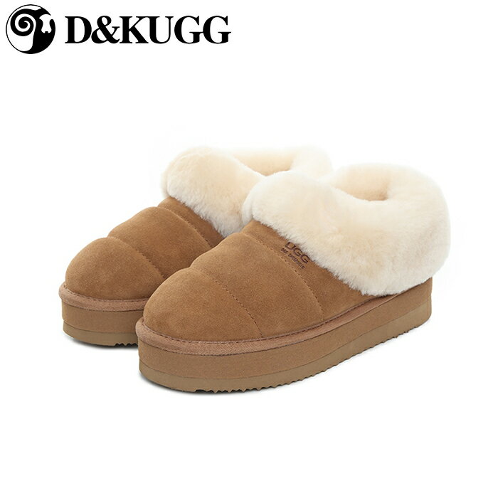 【SS期間50％OFF】【D&K UGG】 厚底 ムートンブーツ レディース 牛スエード＋ウール ウール裏地 防寒 あったか 冬 おしゃれ オーストラリア製品 正規品 DK126