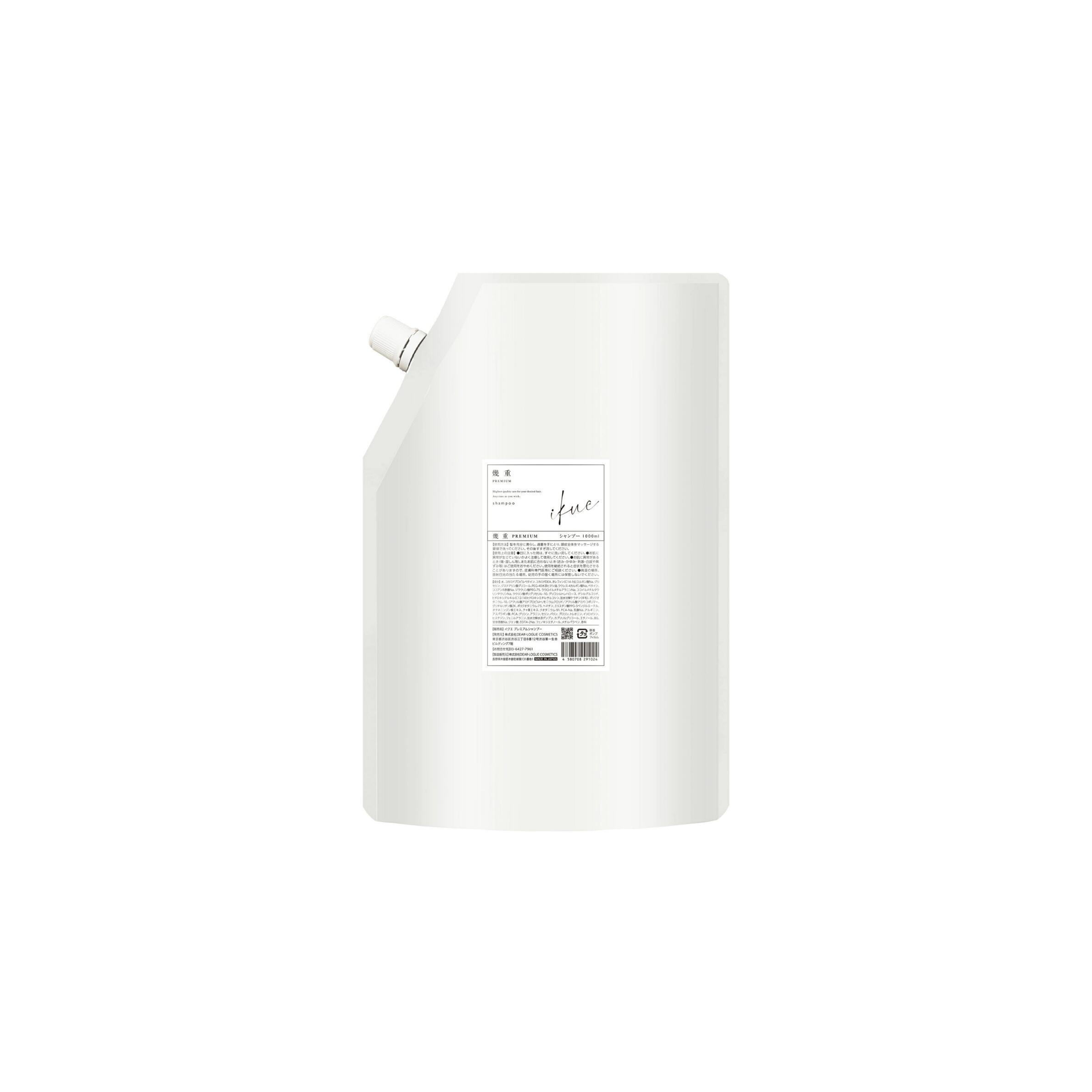 【IKUE 幾重 プレミアム シャンプー 1000ml 業務用 詰替 高級感のあるシトラス＆ゼラニウムの香り 美容室専売品 美容室 サロン専売品 サロンシャンプー ヘアケア