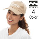 ビラボン Billabong レディース LOGO CAP ロングバイザー 6パネル キャップ be013910