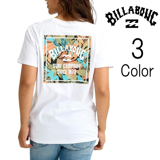 乐天商城 - ビラボン Billabong レディース BACK SQUARE BOY FIT TEE ロゴ 半袖Tシャツ bg013201