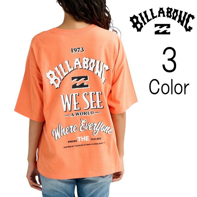 Rakuten - ビラボン Billabong レディース MESSAGE ARCH LOOSE MEDIUM TEE ルーズ 半袖 Tシャツ bg013211