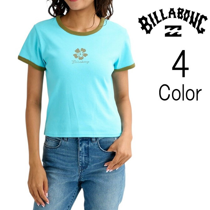 Rakuten - ビラボン Billabong レディース RINGER BABY FIT TEE ベビーフィット 半袖 Tシャツ bg013217