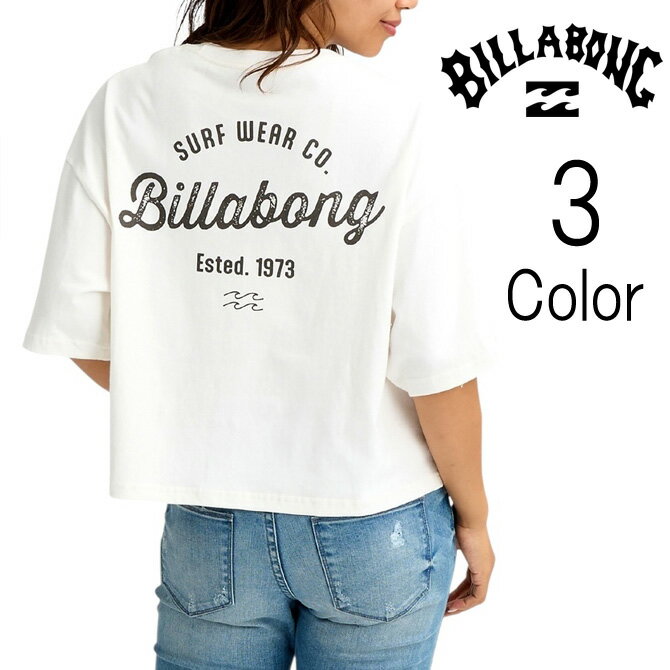 ビラボン Billabong レディース ARCH ROUGH LOGO CROPPED TEE ロゴ 半袖Tシャツ bg013219