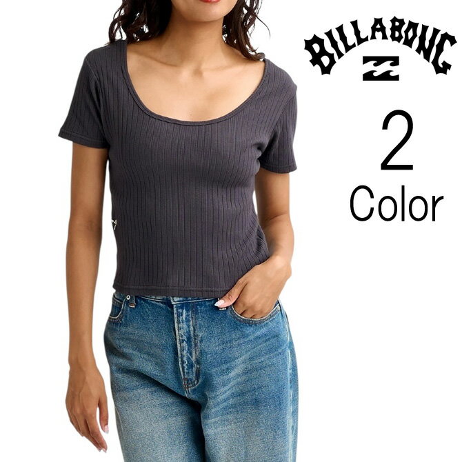 Rakuten - ビラボン Billabong レディース 2WAY BABY FIT RIB TEE ベビーフィット 半袖 Tシャツ bg013302