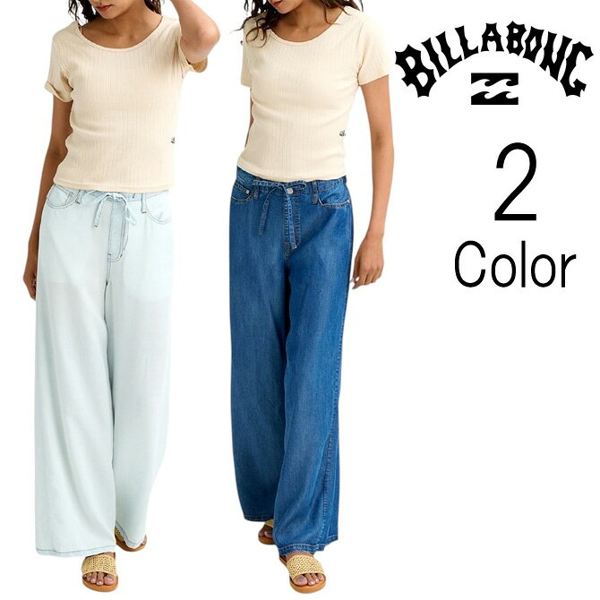樂天商城 - ビラボン Billabong レディース TENCEL DENIM LONG PANTS デニムパンツ ロングパンツ bg013715