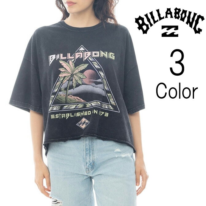 Rakuten - ビラボン Billabong レディース GRAPHIC WIDE LOOSE CROPPED TEE ルーズ 半袖 Tシャツ bf013207