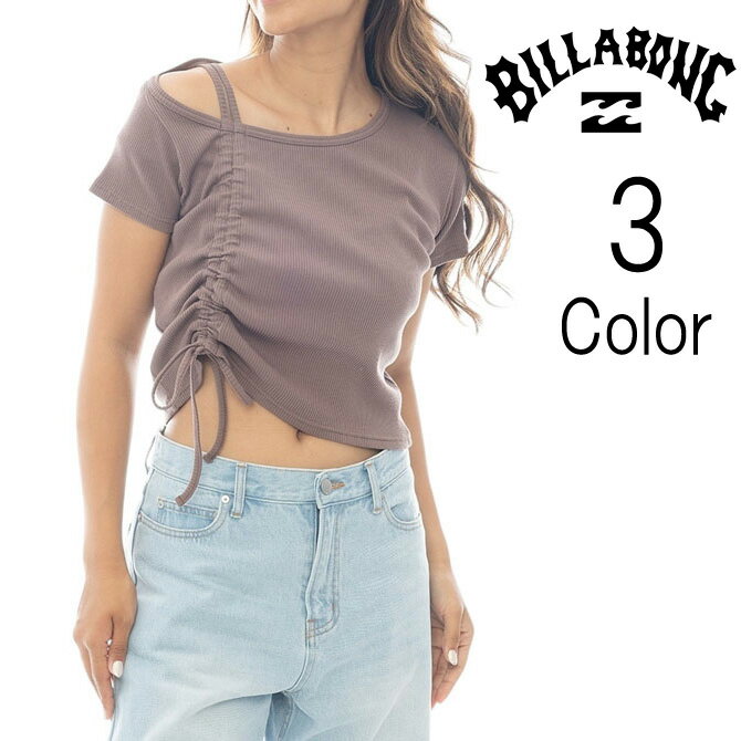 Rakuten - ビラボン Billabong レディース FRONT GATHER BABY TEE 半袖Tシャツ bf013218