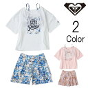 ロキシー Roxy キッズ MINI ARTSY FLORAL ラッシュTシャツ付き 水着 3点セット スウィムウェア 子ども服