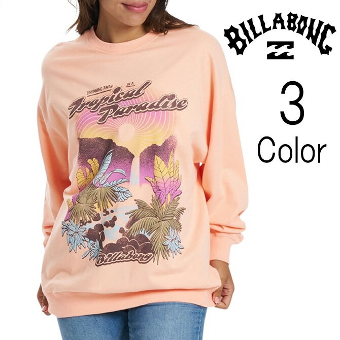 ビラボン Billabong レディース RHYTHM LOOSE FIT LIGHT SWEAT CREW クルーネック トレーナー bg013004