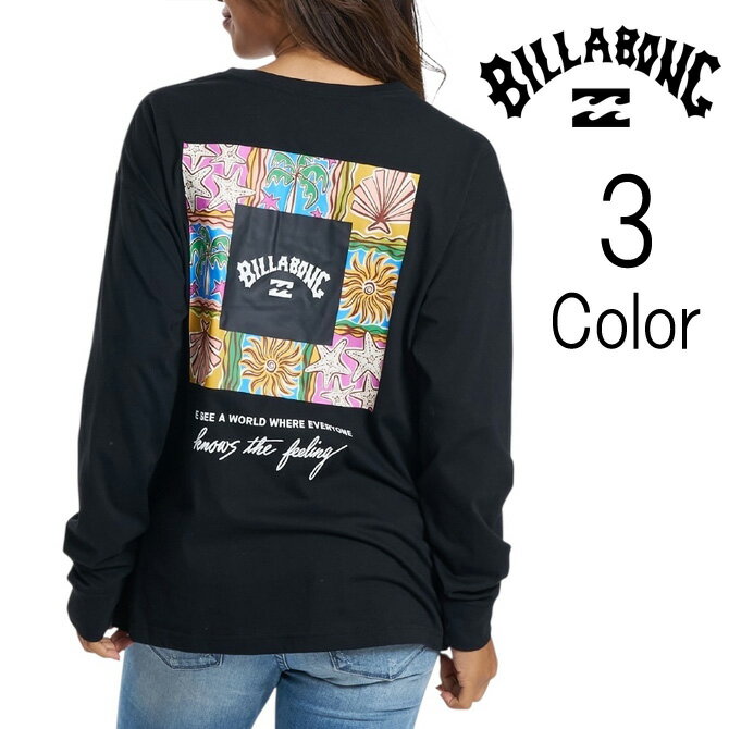 樂天商城 - ビラボン Billabong レディース SQUARE LOGO BOY FIT LS TEE ロンT 長袖Tシャツ bg013050