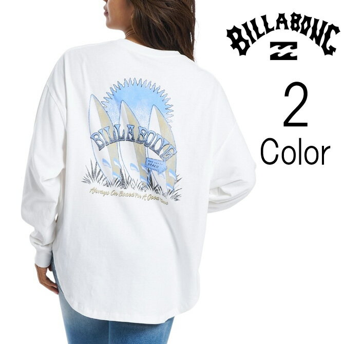 ビラボン Billabong レディース READY AND SET ROUND HEM LS TEE ロンT 長袖Tシャツ bg013051