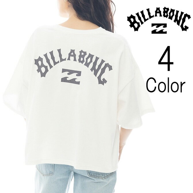 ビラボン Billabong レディース ARCH LOGO PIGMENT WIDE LOOSE CROPPED TEE ルーズ 半袖 Tシャツ bf013..
