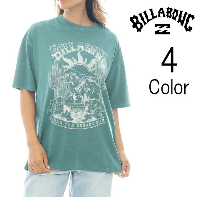 乐天商城 - ビラボン Billabong レディース GRAPHIC PIGMENT LOOSE TEE ルーズ 半袖 Tシャツ bf013219