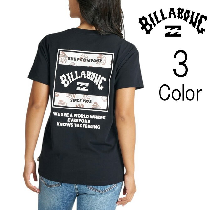 樂天商城 - ビラボン Billabong レディース SQUARE BOY FIT TEE ロゴ 半袖Tシャツ bg01c201