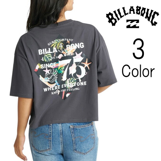 樂天商城 - ビラボン Billabong レディース RHOMBUS LOOSE CROPPED COOL DRY TEE 半袖Tシャツ bg01c206