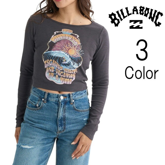 Rakuten - ビラボン Billabong レディース GRAPHIC BABY FIT LS TEE ロンT 長袖Tシャツ bf014058