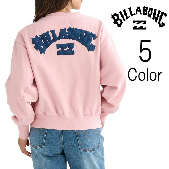 Rakuten - ビラボン Billabong レディース ARCH LOGO LOOSE CROP SWEAT CREW クルーネック トレーナー bf014005